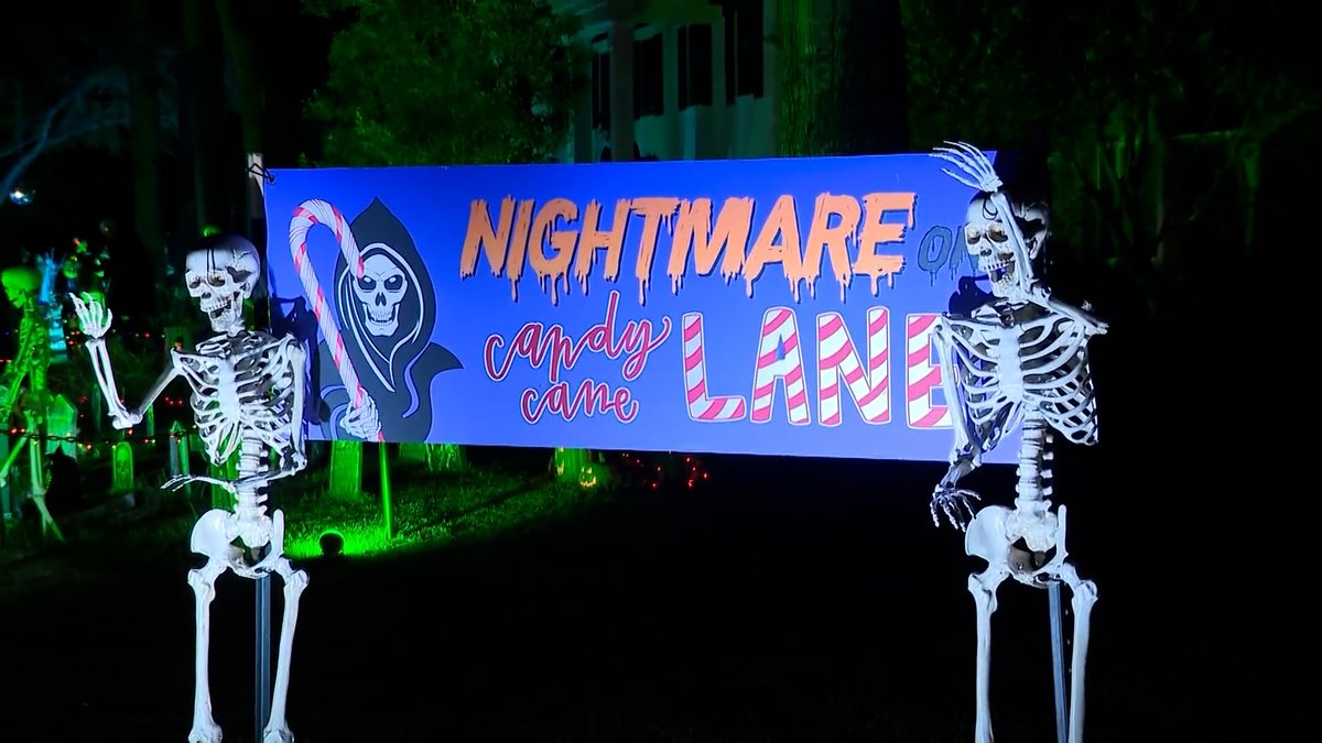 Residents along Robinson Road have transformed their block into a full-blown Halloween attraction known as “Nightmare on Candy Cane Lane” — and it’s gone viral on social media. Read more: khou.com/article/news/l…
