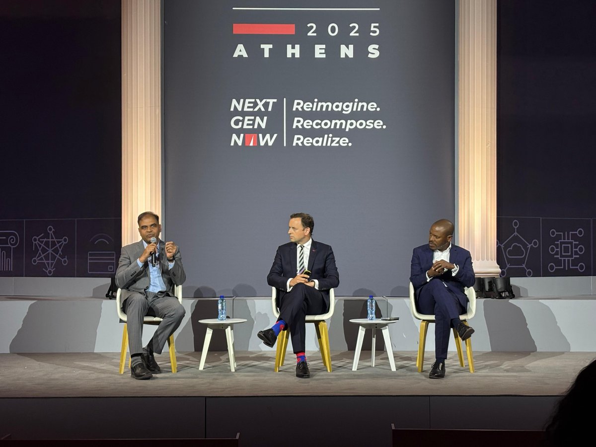 Finacle's tweet photo. At #FinacleConclave, leaders from Bank of America, Standard Bank, and Infosys Finacle explored how corporate banking is evolving into an intelligent, connected ecosystem—powered by open APIs, real-time payments, and AI-driven insights for global clients.
#CorporateBanking https://t.co/7jdQRwIRYh