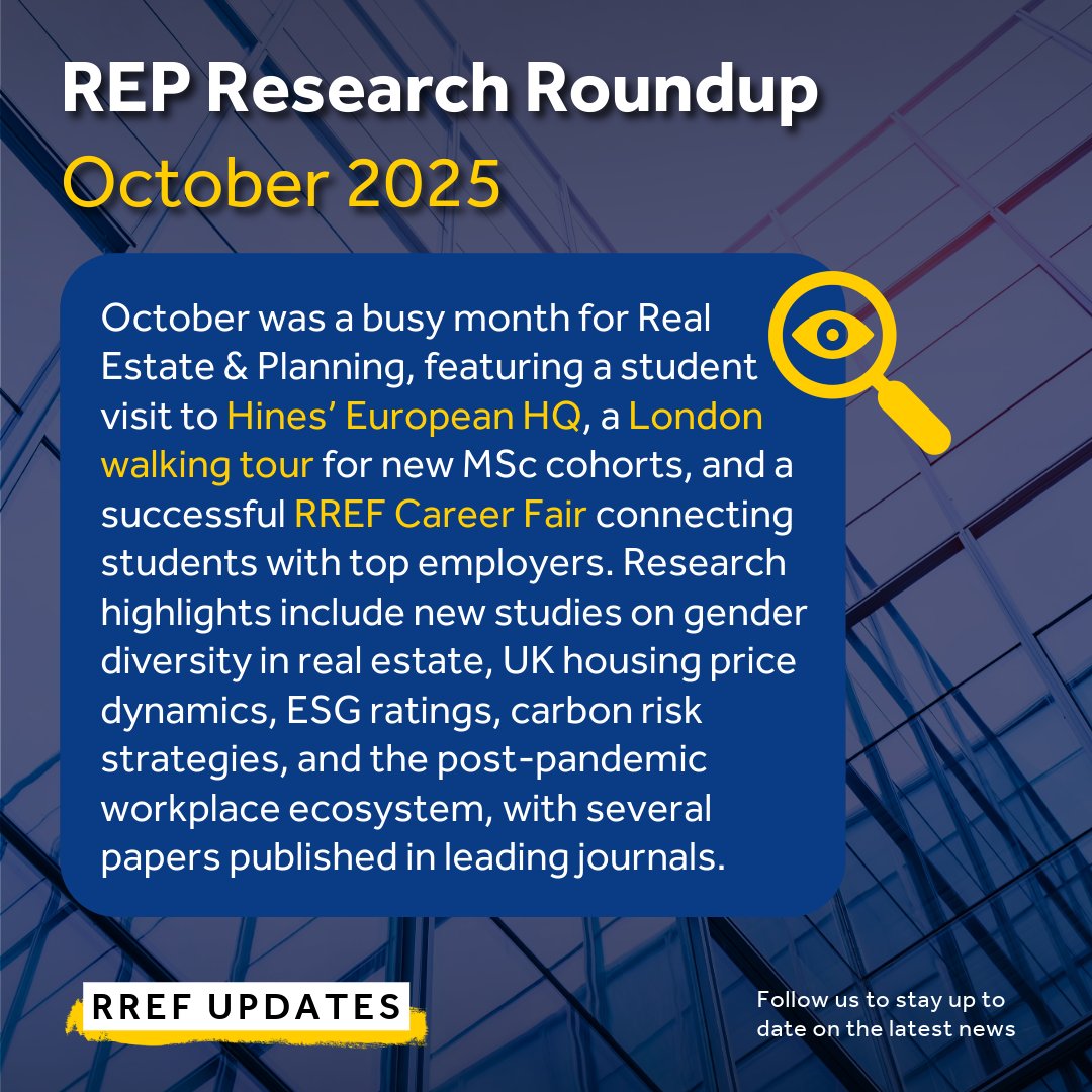 🌍Read this month's REP Research Roundup on Henley Live: bit.ly/43noZnl

#RREF #RREFCharity #ReadingRealEstateFoundation #Research