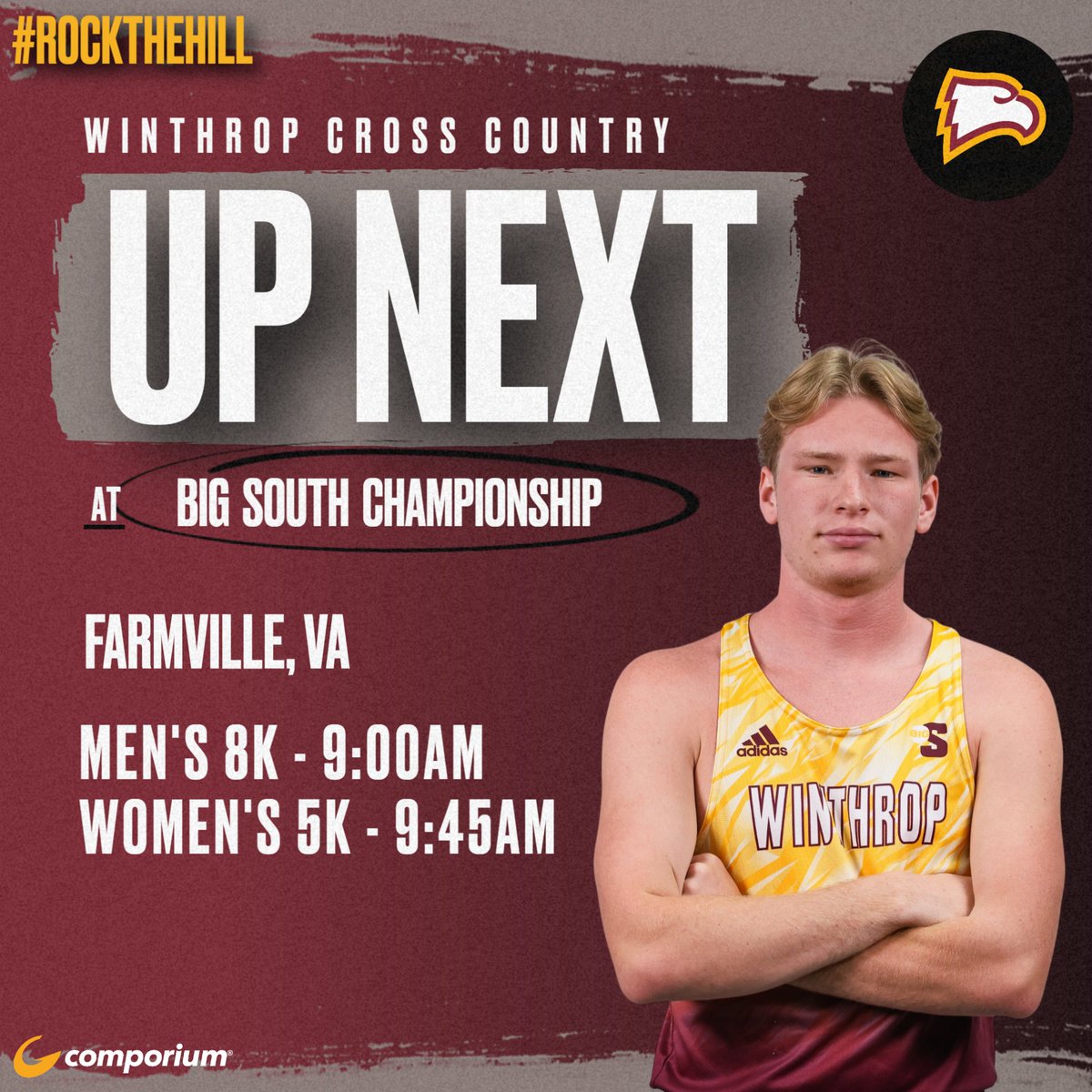 The postseason is upon us. The Eagles will race at the Big South Championship tomorrow!

🔗bit.ly/4nsJE0w
📊bit.ly/3WZELRQ
📍Farmville, VA
⏰9:00am (M) | 9:45 (W)

#ROCKtheHILL | #BigSouthXC