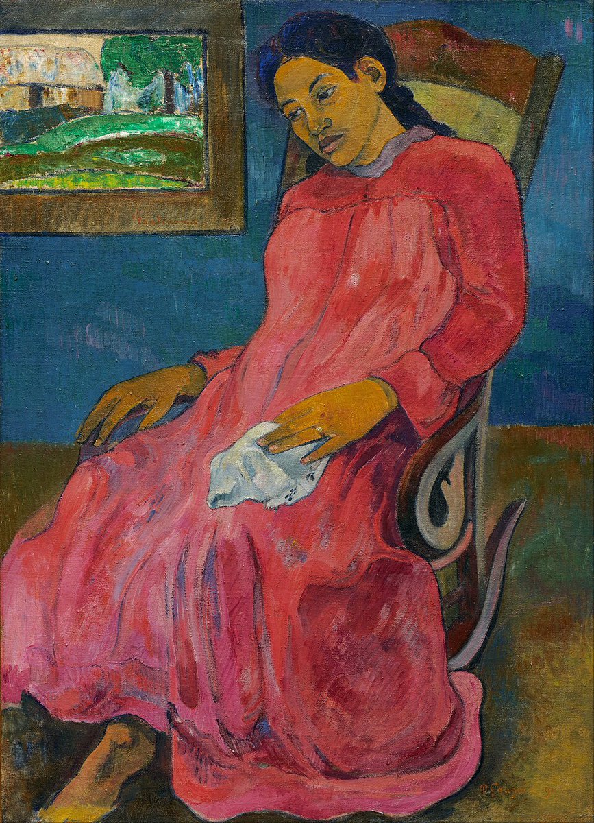 Le vêtement et l’accessoire féminins en rose et en peinture pour #Octobrerose2025
✦ Paul Gauguin 🇫🇷, Faaturuma, 1891