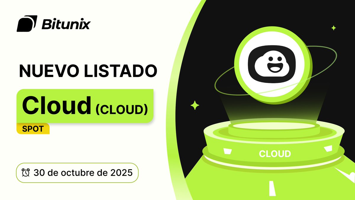 BitunixES's tweet image. 📣 $CLOUD @cloud
¡El trading ya está disponible en Bitunix!
🚀 Spot Trading: short.bitunixads.com/YiBh9GAS
ℹ️ Más detalles: short.bitunixads.com/Imtat3d0