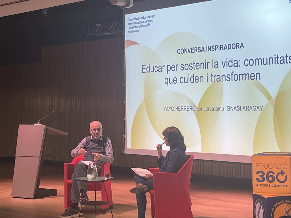 “El major escull que té el projecte capitalista colonial occidental és l’empatia”.

Yayo Herrero a la Jornada Anual <a href="/educacio360/">Educació 360</a> avui a la <a href="/UPFBarcelona/">UPF Barcelona</a> 

Comunitats educadores: aprenentatges, vincles i benestar més enllà de l’escola

<a href="/FundacioBofill/">Fundació Bofill</a> 

#MentoraTuTambé