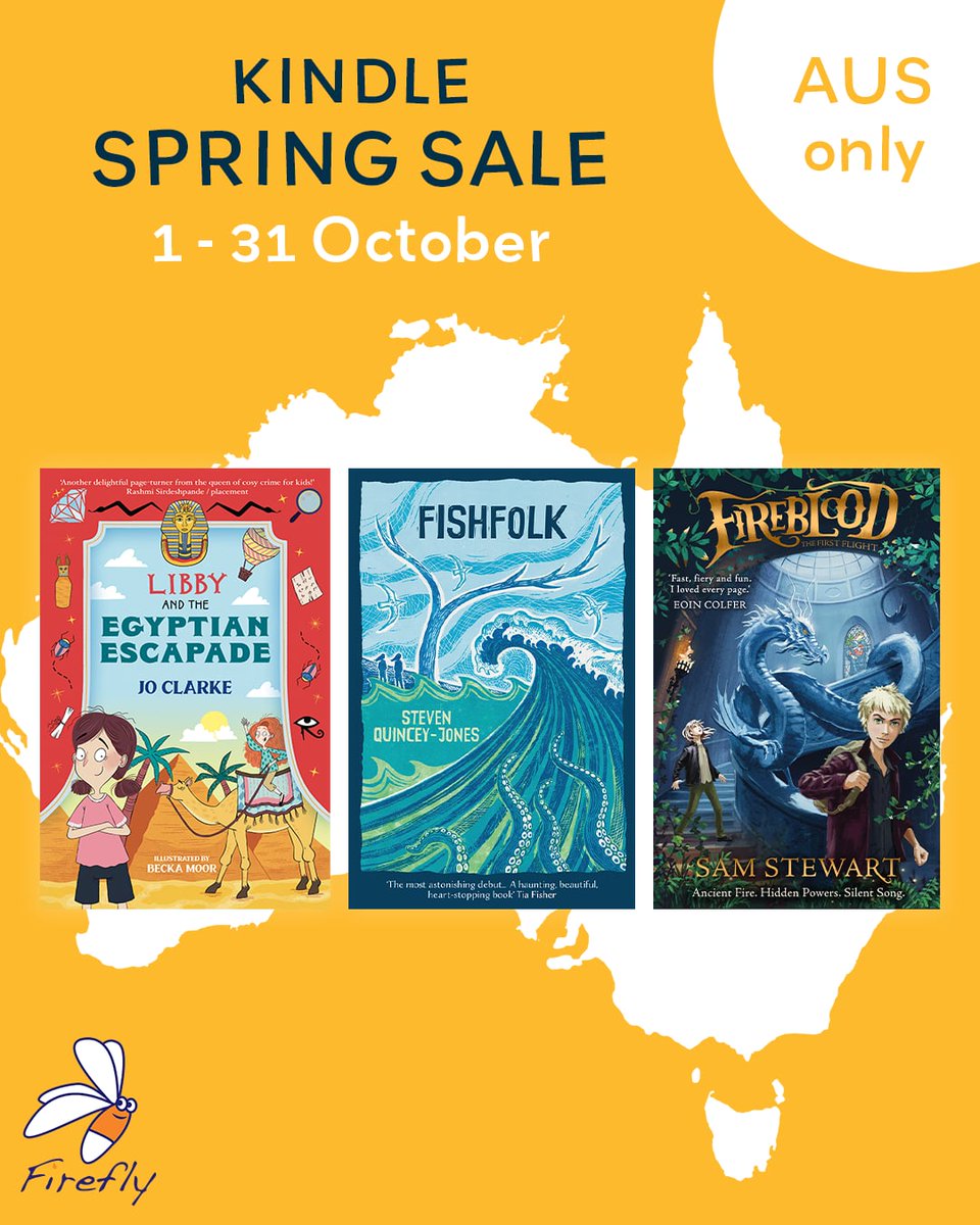 FireflyPress's tweet photo. Last chance to grab these exciting #KindleDeals. 

UK deals include: Grimstink, Wilde, The Doll Twin &amp; Blackfin Sky - all perfect for Halloween! 

Australian deals include: Libby and the Egyptian Escapade, Fishfolk &amp; Fireblood! 

Deals end tomorrow - 31st Oct 📚 https://t.co/nSKWrz0PIG