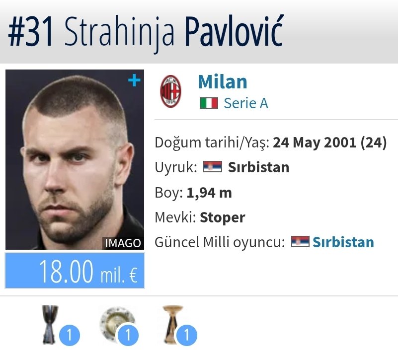 Ocak ayında bir stoper alınacaksa o isim Pavlovic olmalıdır. Hem 6saray'ın almasının önüne geçersin hem de Skriniar ile birlikte taş gibi bir stoper tandemi olur. <a href="/Fenerbahce/">Fenerbahçe SK</a>