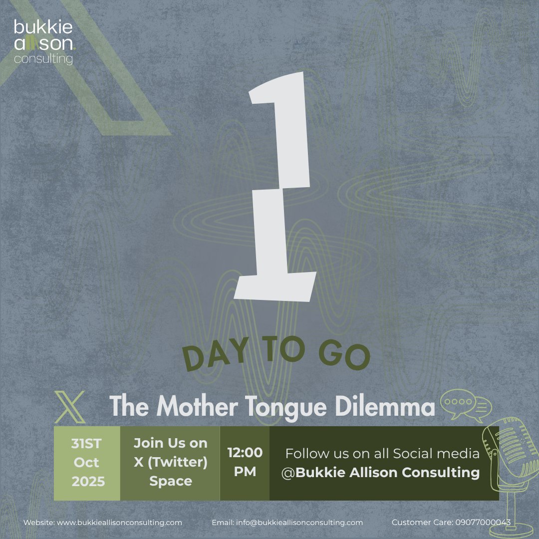 bac_hub's tweet image. It&apos;s tomorrow!!!! Are you ready???
#XSpace #MotherTongueDilemma #LanguageDebate #CulturalIdentity #LanguageMatters #PreserveLanguages #ListenLive #JoinTheDiscussion #LanguageDiversity #LiveOnX