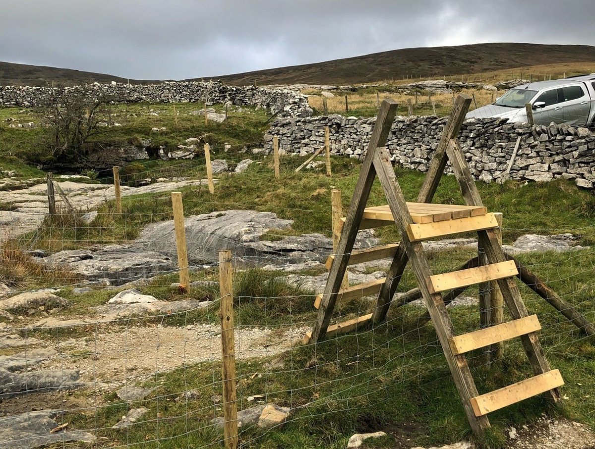 Some great work from our volunteers, taking full advantage of our Yorkshire Dales Millenium Trust funding, to repair the stile at Lower Long Churn Cave and replace the fencing.  🪜🔨

More details and photos: cncc.org.uk/article/long-c…
