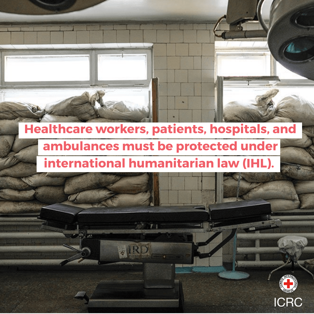 ❗The laws of war are clear: hospitals must be protected.

Healthcare workers must be able to do their jobs.

Not everyone can evacuate — patients in beds cannot just leave.

🏥❌ Hospitals, ambulances, patients, and healthcare staff are never targets.

Even wars have limits.