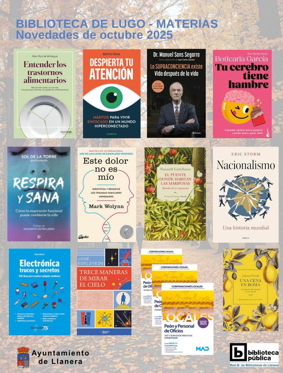 ¿Sin lectura para el fin de semana? No hay excusas con todas las novedades que acabamos de incorporar a nuestras bibliotecas... ¡pasaos a por la vuestra!
#LlaneraCultura #bibliotecasllanera