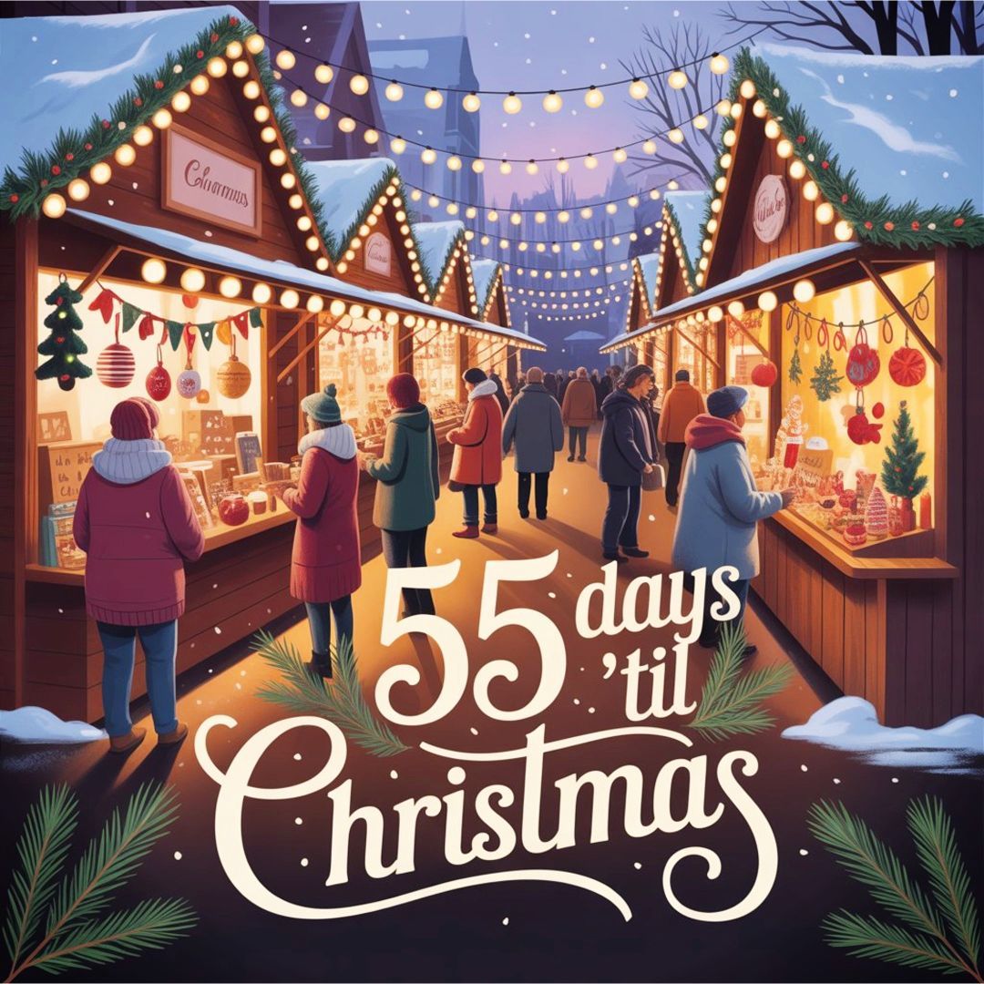 AbsoluteXmas's tweet photo. 55 days until Christmas — twinkling markets and magic everywhere! ✨🎁 #ChristmasCountdown #HolidayMarkets #FestiveVibes https://t.co/4sefbU9vEC