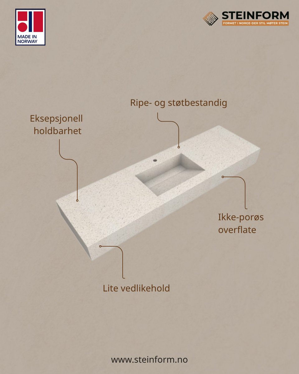 Steinformnorway's tweet image. Steinform servantene kombinerer holdbarhet og tidløs skandinavisk estetikk – laget for hjem som verdsetter kvalitet og enkelhet.

besøk: steinform.no

#Steinform #Servant #Interiørdesign #SkandinaviskDesign #Steinvask #HjemOgInteriør #Norge