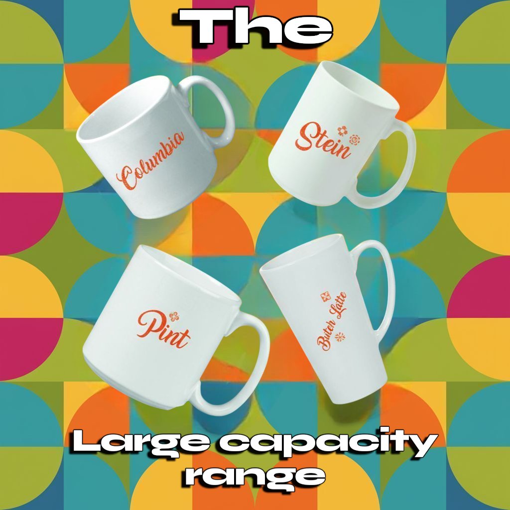 DesignsCeramic's tweet image. Need that little bit more from a drink?? The LARGE capacity range can give you just that.
There is sure to be one that fits the bill for you or your clients.
Contact our team who will be more than happy to help.
#ceramicdesignssocials #largecapacitymugs #pricematch