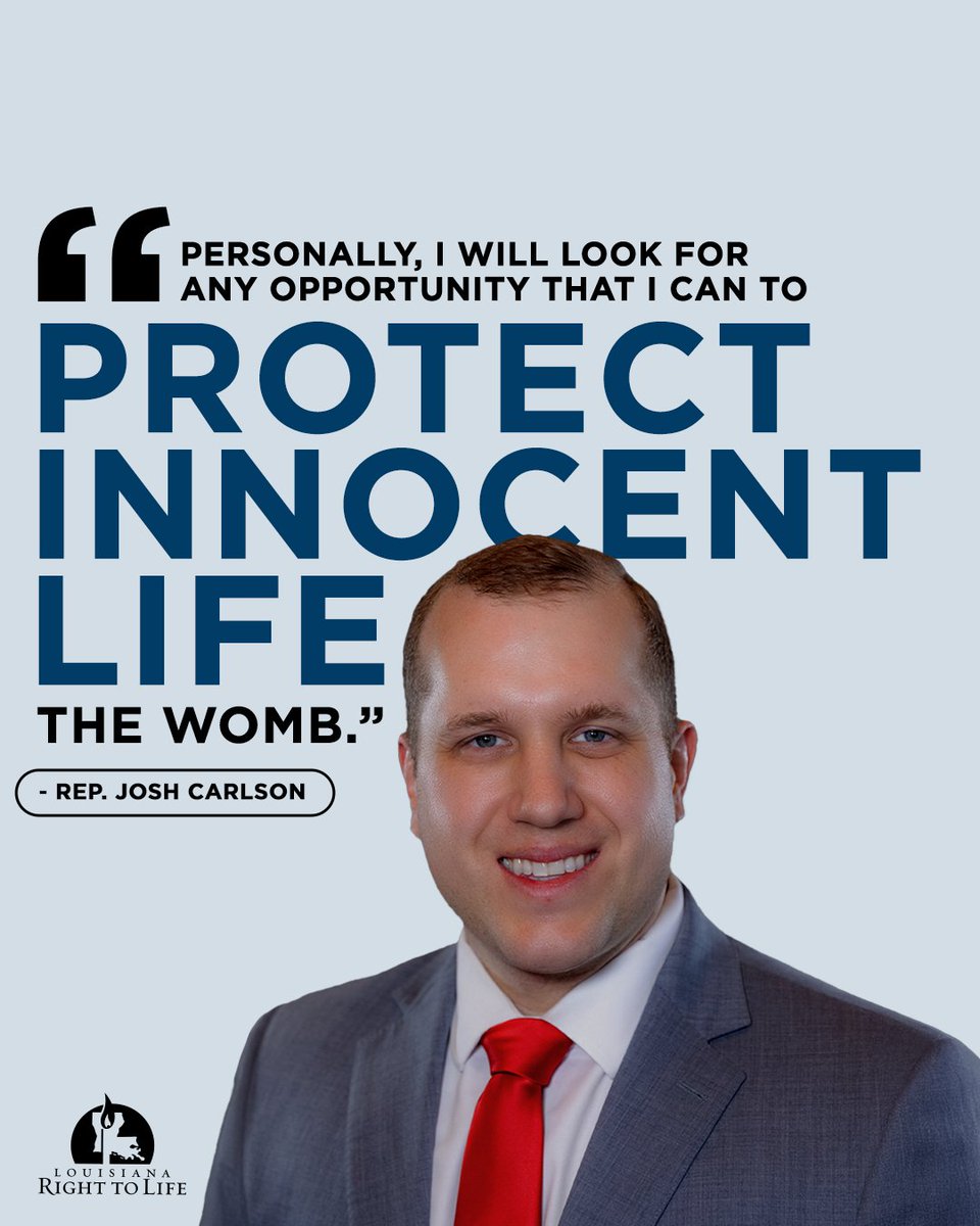 We’re grateful for Louisiana leaders who courageously stand for the most vulnerable among us.

Protecting life isn’t just a policy issue. It’s a moral calling. Let's all work together to ensure every child has the chance to live. 👶💪