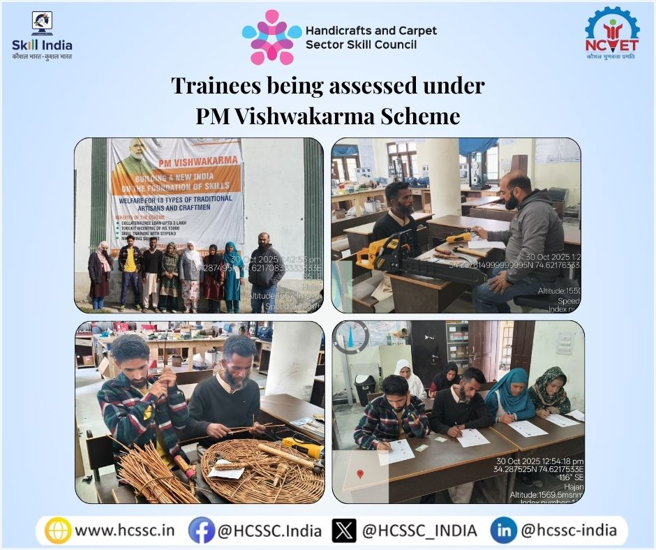 HCSSC_INDIA's tweet photo. Trainees being assessed under PM Vishwakarma Scheme   
#PMVK #PMVishwakarmaScheme #MoSkillsAndEntrepreneurship #SkillIndia #KushalBharatViksitBharat https://t.co/Z7mCEpVYYF
