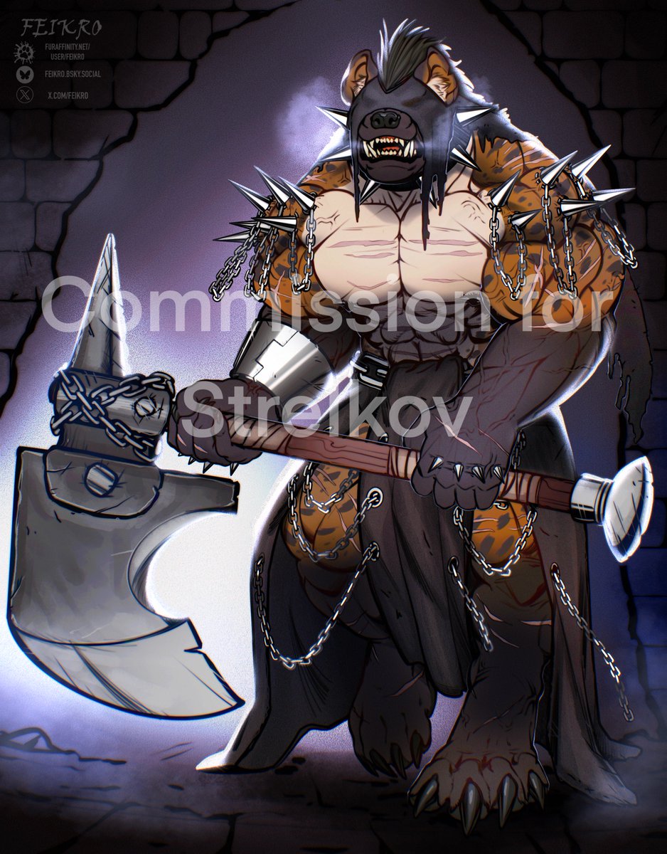 Character design for <a href="/strelkov18/">strelkov</a>  

Thanks!  ⛓️ 
#furryart