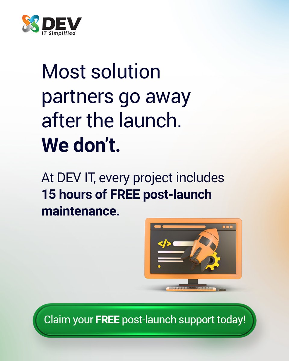 DEVITPL's tweet image. Most partners walk away after launch.
We stay to make sure your system performs just as you planned.
Every project at DEV IT includes free post-launch maintenance.
👉 shorturl.at/BA4XM

#PostLaunchSupport #AppMaintenance #DEVIT
