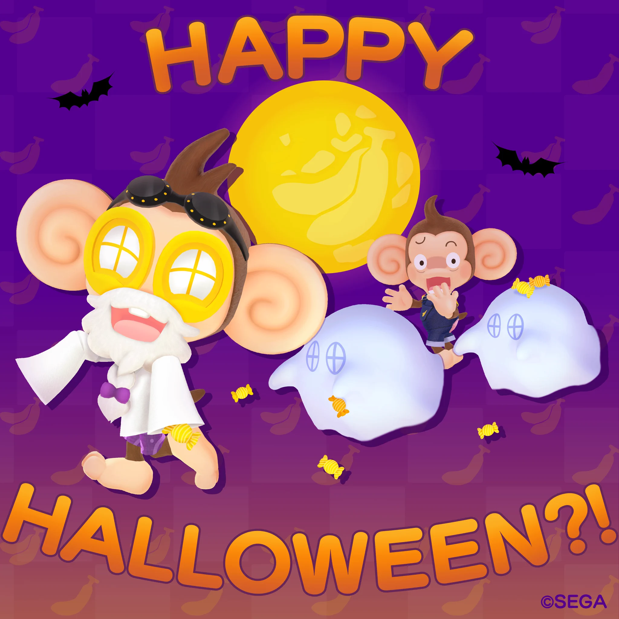 MONKEY MARK ハロウィン 猿 グラフィックアート A1サイズ モンキーボール 公式／Super Monkey Ball Official JP on X