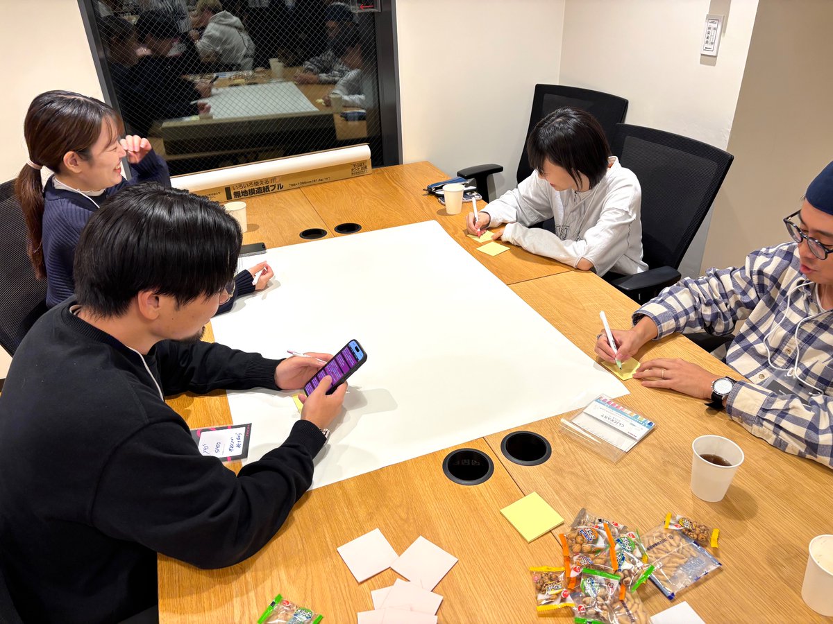 ワークショップが始まりました！
Designshipで印象に残った学びを書いてもらっています✍️✨
#DesignHuddleNight