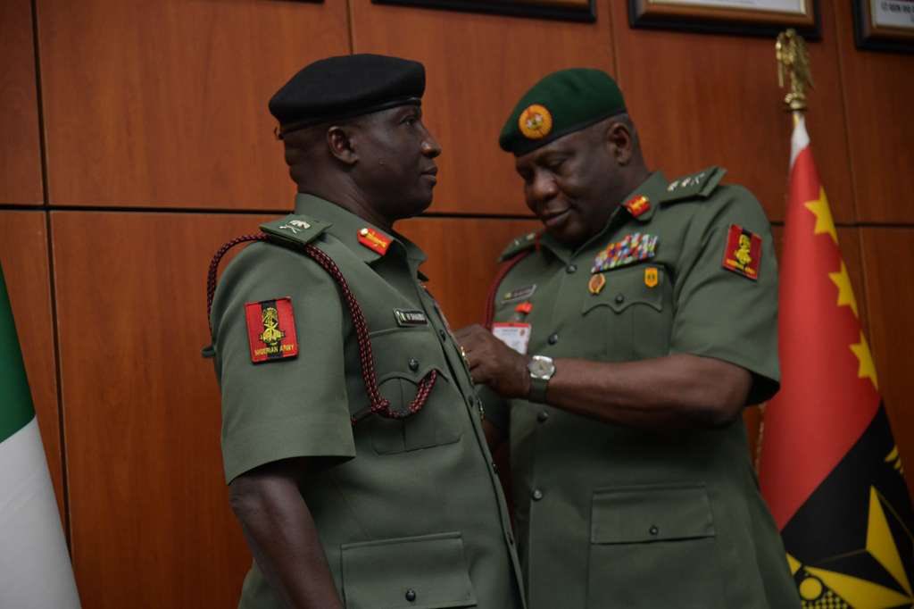 MAJ GEN WAIDI SHAIBU TAKES OVER AS 25TH CHIEF OF ARMY STAFF … pledges to sustain  legacy of exemplary leadership
 
The Nigerian Army today witnessed a seamless transition of leadership as Major General Waidi Shaibu formally assumed duty as the 25th Chief of Army Staff (COAS),