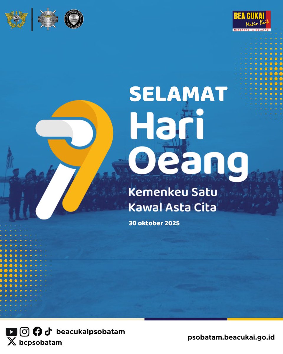 bcpsobatam's tweet photo. Selamat Hari Oeang Republik Indonesia Ke-79!

🌟Kemenkeu Satu, Kawal Asta Cita🌟

#HORI79 https://t.co/yVtLCjqcdh