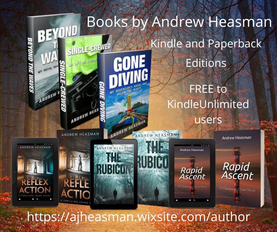 Introducing my #CrimeFiction and #Memoir books - #Paperback or #Kindle - Available through #Amazon "WORLDWIDE"  ajheasman.wixsite.com/author  UK amazon.co.uk/Andrew-Heasman……… US amazon.com/Andrew-Heasman………  All #FREE at #KindleUnlimited #KU #WhatToRead #books #BookBoost #thriller