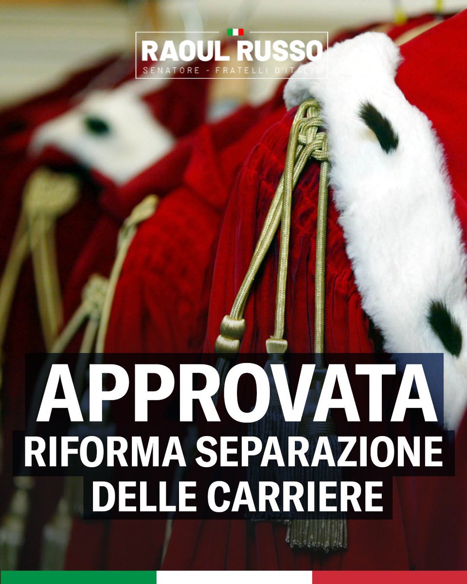 Approvata in via definitiva la riforma costituzionale della giustizia: un passo decisivo verso un sistema più equo, efficiente e vicino ai cittadini.
Ora la parola passa agli italiani, chiamati a esprimersi nel referendum confermativo.
