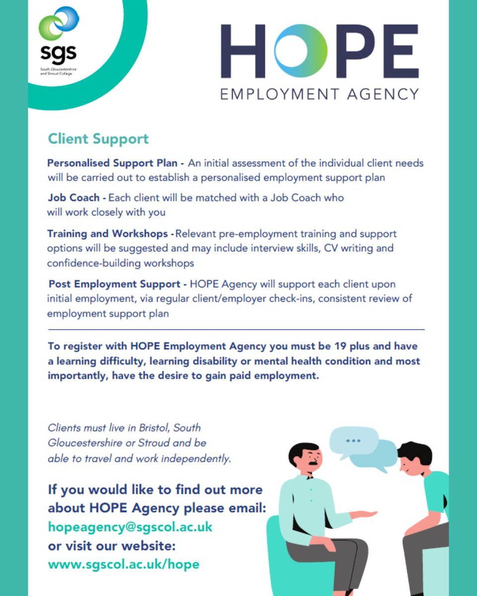 We're pleased to share details of a free Employability Programme delivered by Stroud College for adults aged 19 and over who are experiencing mental health challenges or learning difficulties.