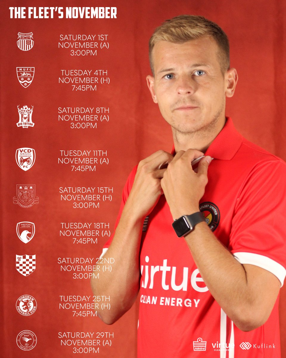 EUFCofficial's tweet image. A busy month lies ahead for the Fleet with plenty of League and Cup action on home soil and away 🤝