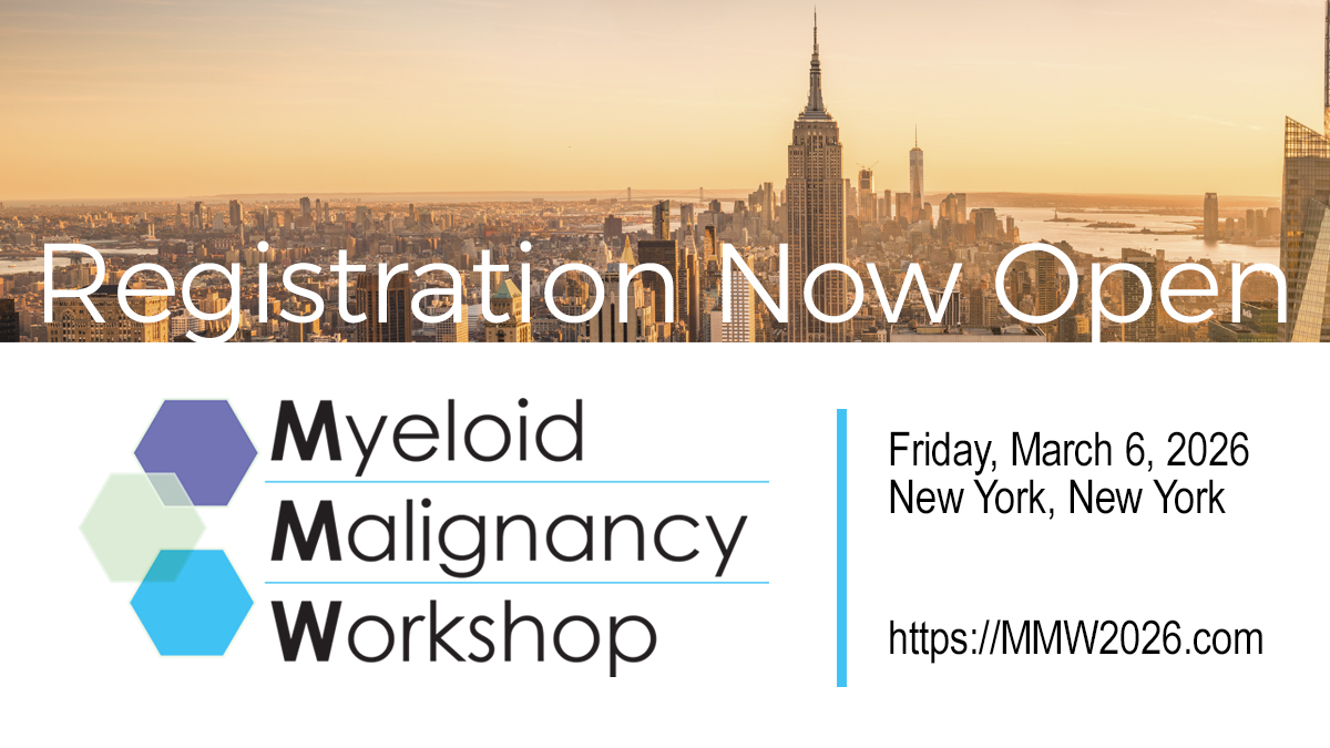 ✨Registration is open for the 4th Annual Myeloid Malignancy Workshop!
📅Friday, March 6 in NYC
👉Cutting-edge updates on the science and clinical care of myeloid malignancies
⭐️Two $25,000 Grants Awarded! 
More info/register MMW2026.COM