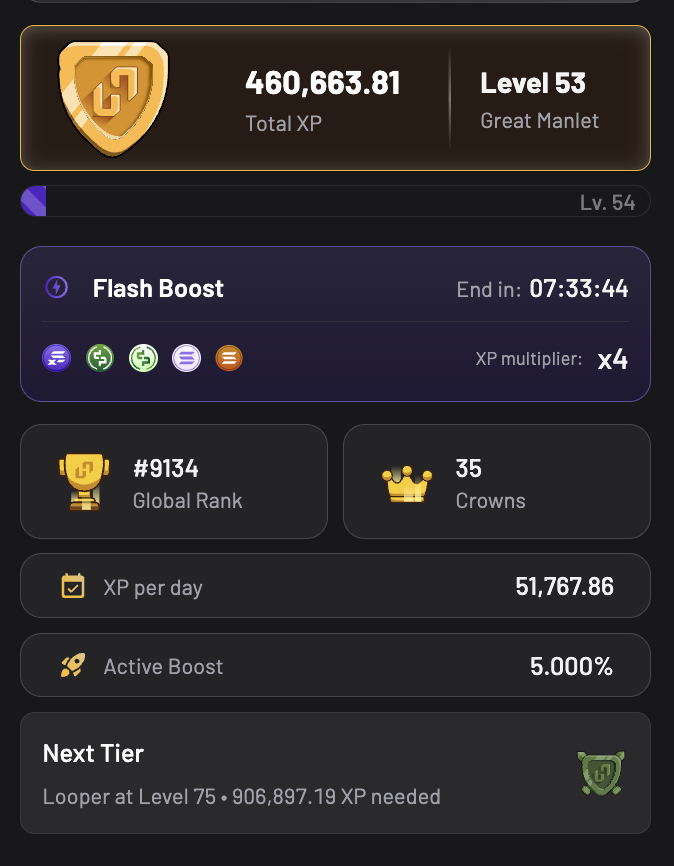 chloe__sol's tweet photo. HYLO UPDATE 

–– Level 53 
–– Reached top 10K 
–– 53 crowns 
–– Started 3 weeks ago 

gmi or ngmi? https://t.co/3ONDKyQX54