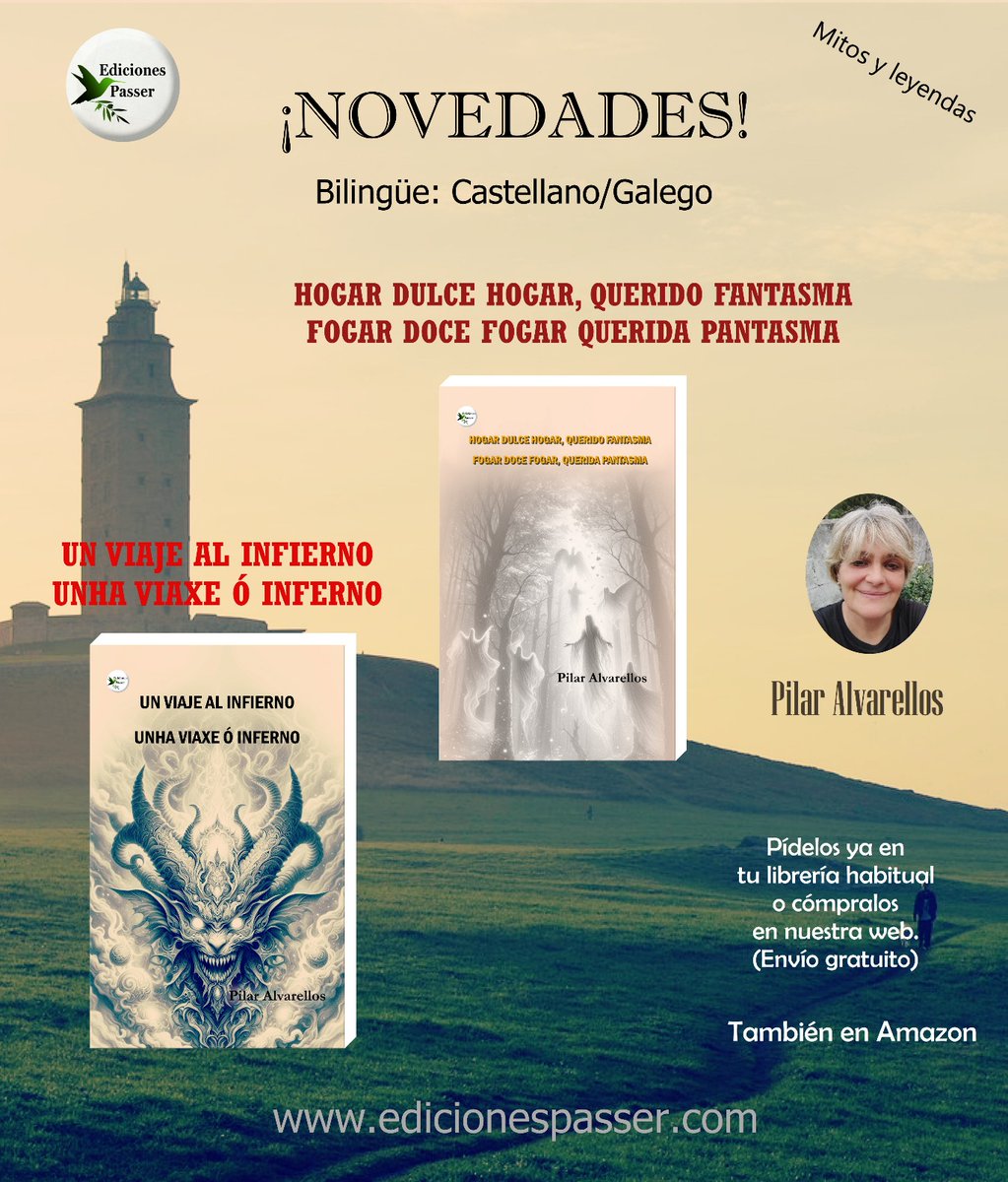 Lanzamiento oficial
✨ Dos mundos. Dos lenguas. Una misma sombra.

👻 Hogar dulce hogar, querido fantasma / Fogar doce fogar, querida pantasma
🔥 Viaje al infierno / Unha viaxe ó inferno
 #GaliciaMisteriosa #ViajeAlInfierno #QueridoFantasma #LibroBilingüe #LeyendasGallegas