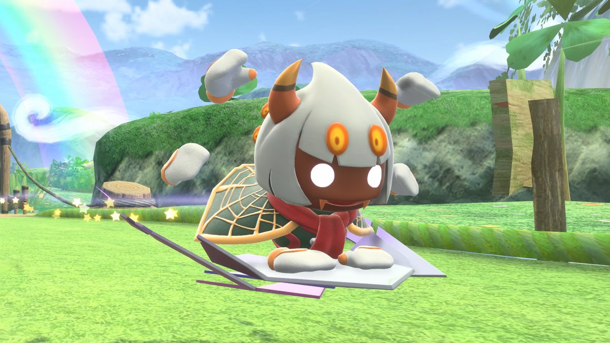 ライダー：タランザ】 短くプッシュをし、前方のカベに糸を張って