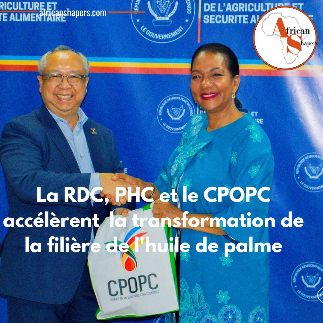 Depuis son adhésion au Conseil des pays producteurs d’huile de palme (CPOPC), et avec l’appui de <a href="/PHC_RDC/">Plantations et Huileries du Congo</a>, la RDC renforce sa stratégie pour développer une filière nationale de l’huile de palme compétitive à l’international.
shorturl.at/tYAwt
