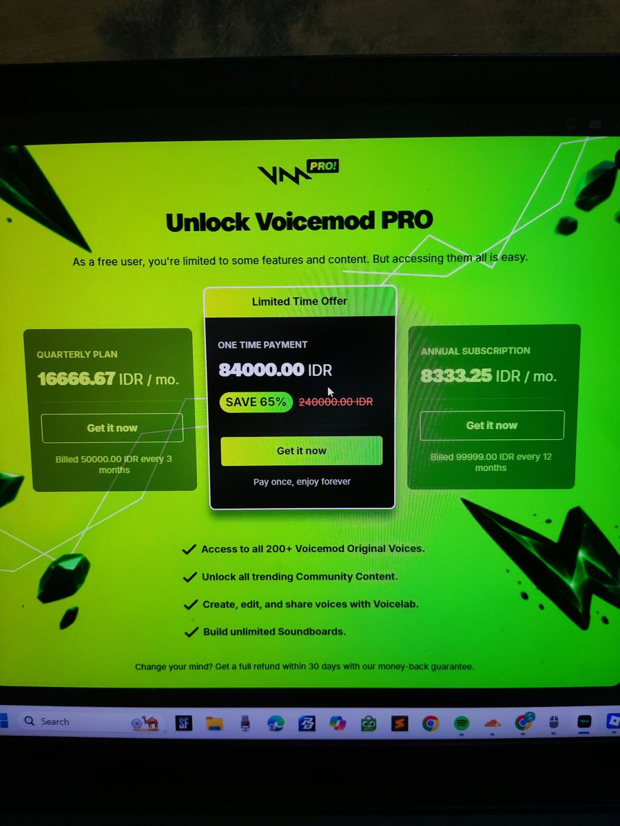 romansyah_irvan's tweet photo. @voicemod Why is the price so cheap here but when you switch to the payment menu it becomes very expensive? https://t.co/GwvDhDAJ8o