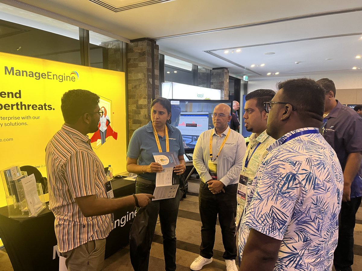 manageengine's tweet image. Day 1 of the Fiji Tech Summit 2025 was Fiji-abulous!
We are ready to meet you tomorrow with our technical solution consultant Fauzan Ali session on optimizing your IT infrastructure and services. 
Stay tuned, and see you all tomorrow!!
#FijiTechSummit2025 #PacificTechnology