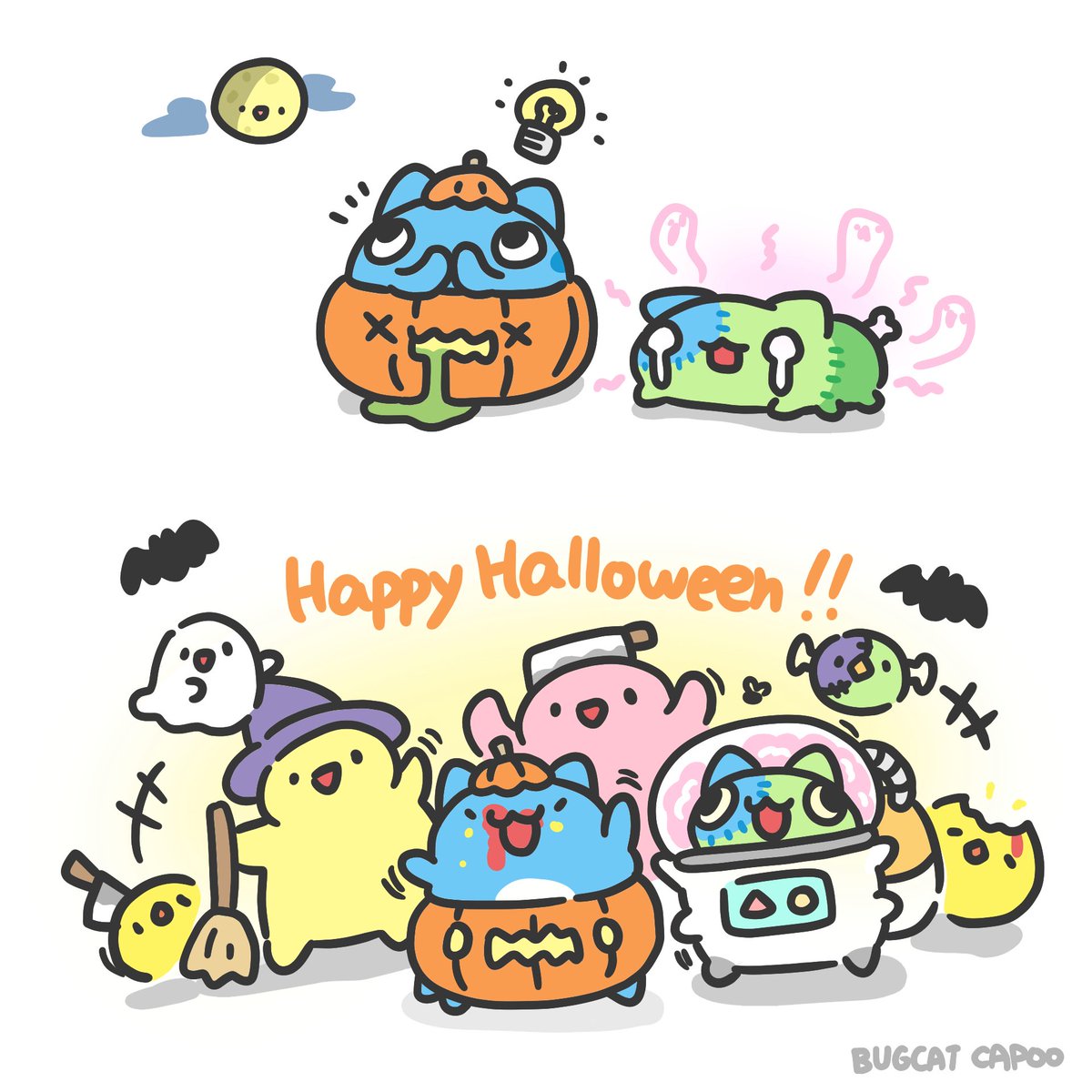 Happy halloween🎃 Smelly Zombie Bugcat is ready to play with