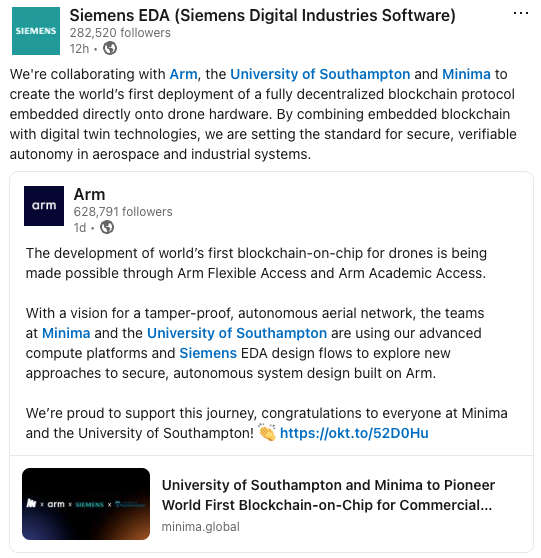 princess1007701's tweet photo. 🌍 A Revolution You Can’t See — But Will Soon Feel Everywhere.
🚀 The future isn’t coming it’s being built right now, by Minima.
#Minima #BlockchainOnChip #Siemens #Arm #UniversityOfSouthampton #AI #Decentralization #Web3 #FutureTech #Innovation #AutonomousSystems #Blockchain https://t.co/2WL7XIADBX