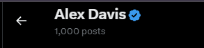 alexeydavis's tweet photo. WOW! TODAY IS THE DAY!

I wrote 1000 posts and got 800 followers on X

♥️ty everyone https://t.co/34lwoAm4KX