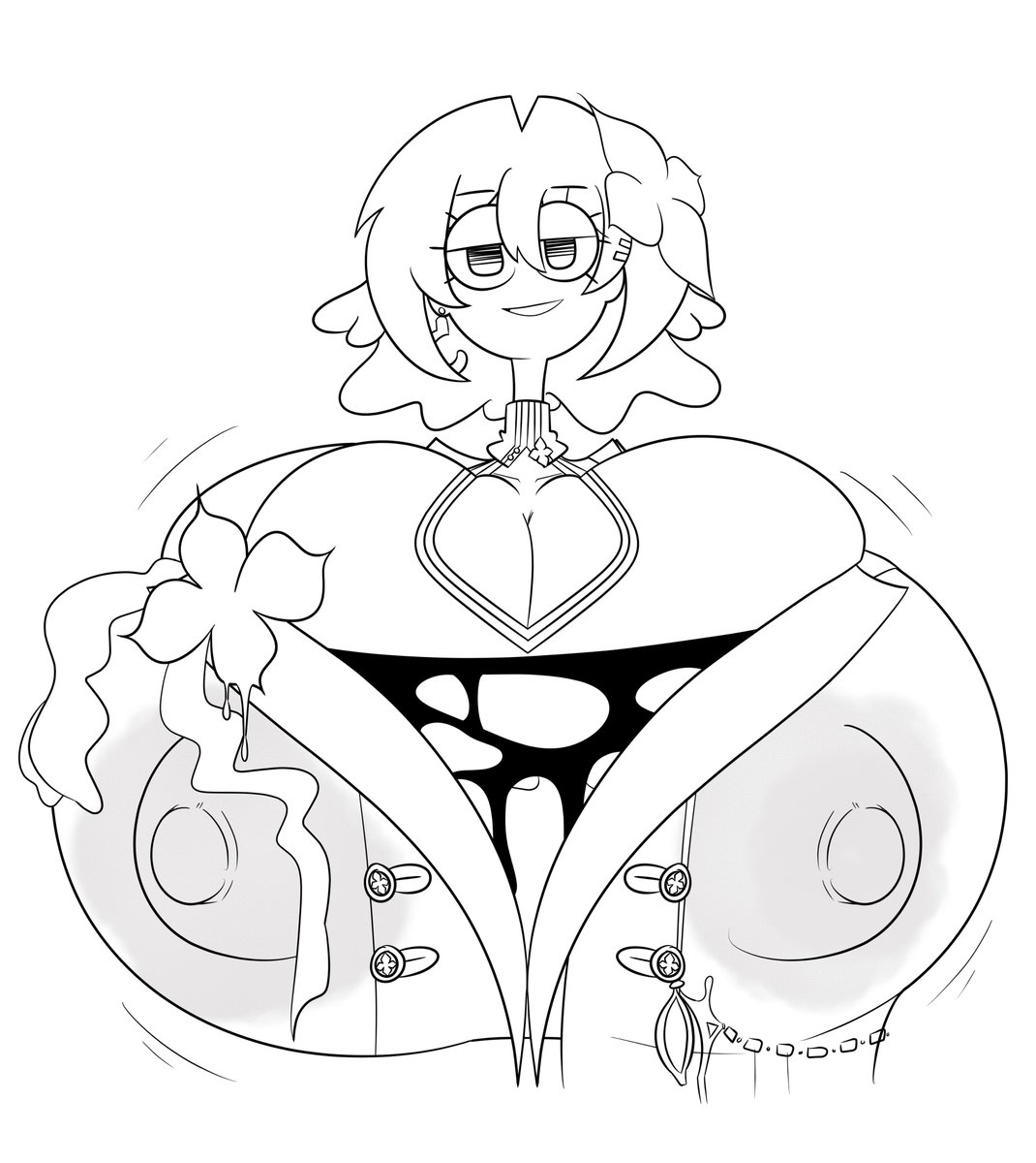 More boob practice, with Blue Poison (Arknights), and March 7th and Evernight (HSR) :o