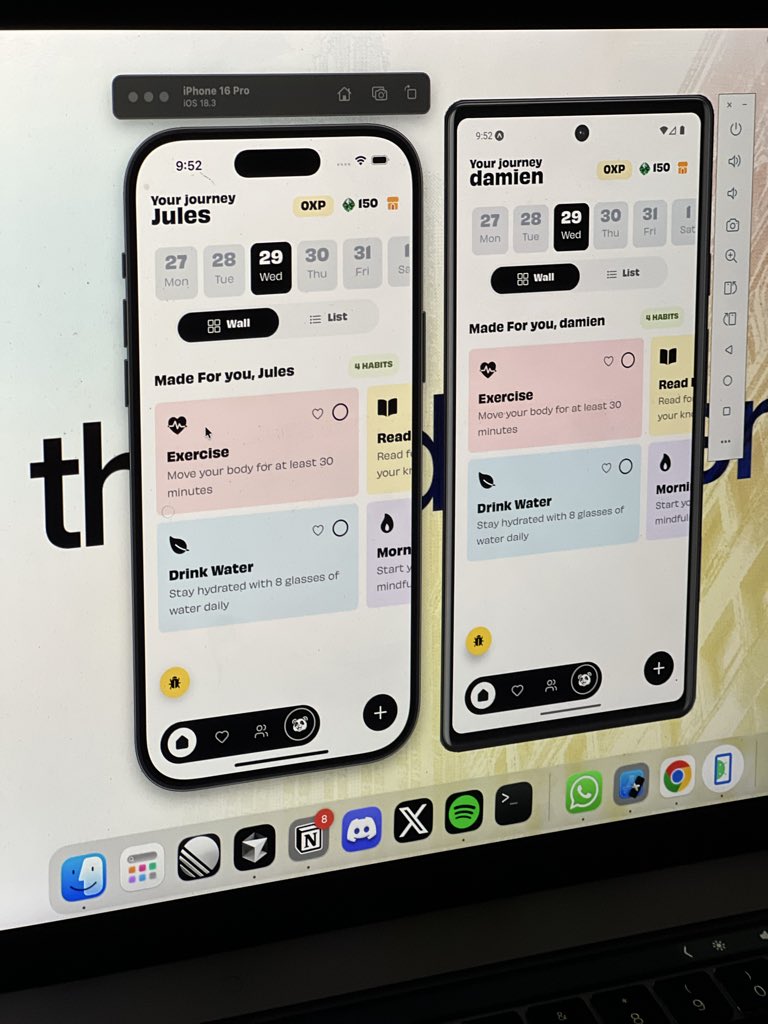 codeewithnick's tweet image. Yes, to be honest!
React Native with @expo is becoming more and more native ❤️🫂 That's exactly why we love Expo...
Next steps:
- complete some logic
- submit the app to the store
- integrate Revenue Cat or Super Wall
- add Mixpanel and Sentry!
Launch my app 🚧✨🔥✅