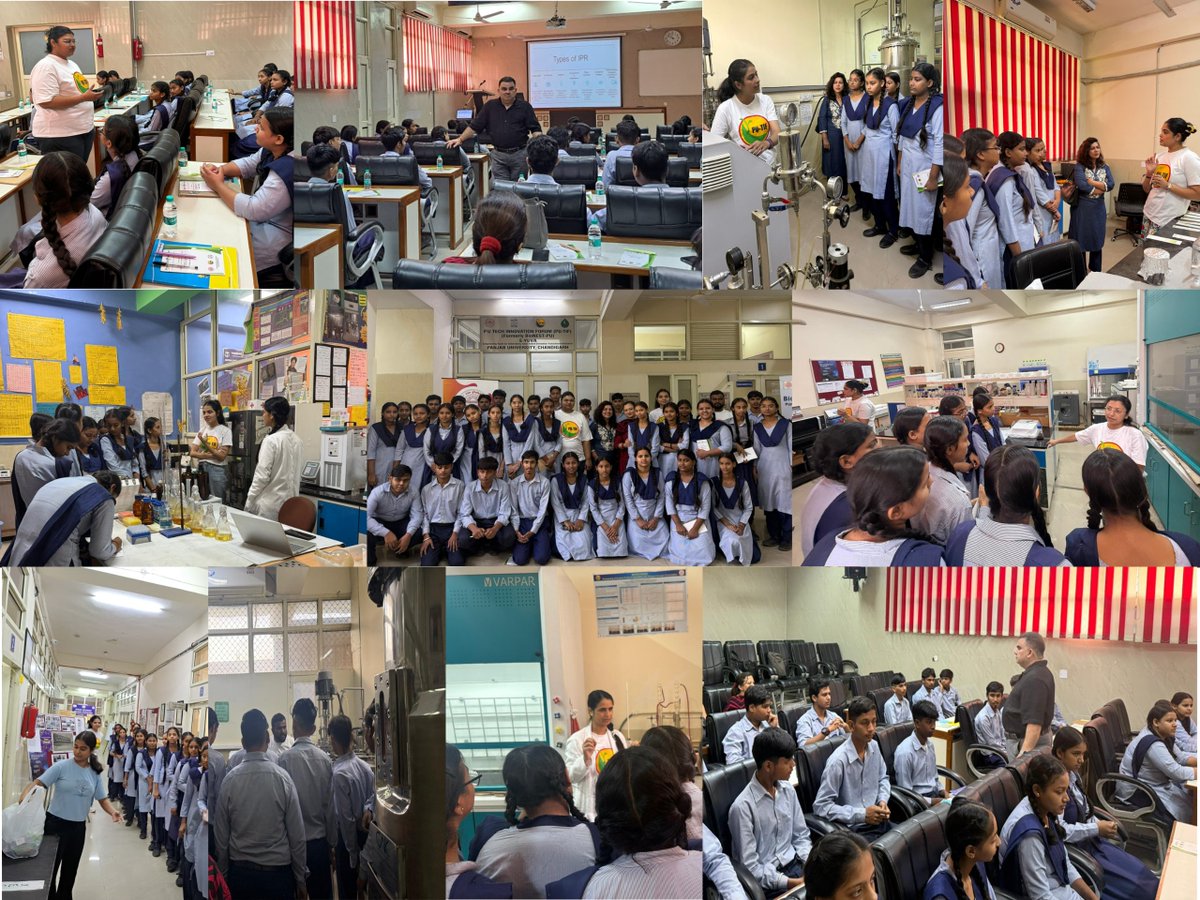 BionestPu's tweet photo. BioNEST &amp; E-YUVA Centre, Panjab University, organized a mentoring and exposure visit for students of Govt. High School, Dadu Majra, under the **Viksit Bharat Buildathon 2025** initiative by the Ministry of Education https://t.co/dnPDXYv2Bm