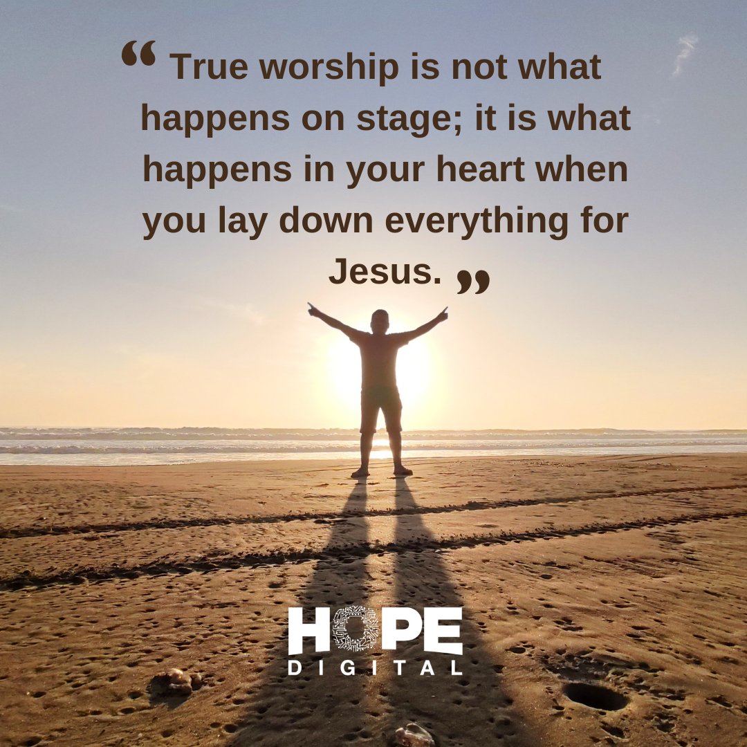 "True worship is not what happens on stage; it is what happens in your heart when you lay down everything for Jesus"
#TeamWorshipWednesday