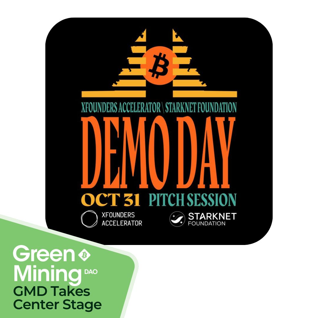 Greenminingdao's tweet image. 🌴 Bali, we’re coming.

Our co-founders Valentine and Sascha will represent @Greenminingdao at the XFounders Accelerator Demo Day, hosted by @XFounders_camp in cooperation with @Starknet.

After four weeks of building alongside fellow visionaries and builders, we’re excited to…