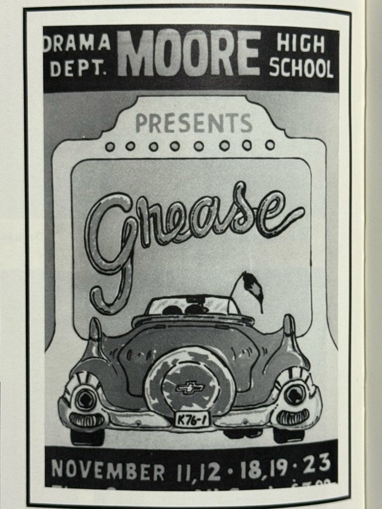 mooremustangs's tweet image. The 83-84 Drama Department presents, &quot;Grease.&quot; #KNOWmoore #throwbackthursday 

(Alumni, we would love to connect with the you. Please complete the Google Form) docs.google.com/forms/u/0/d/e/…