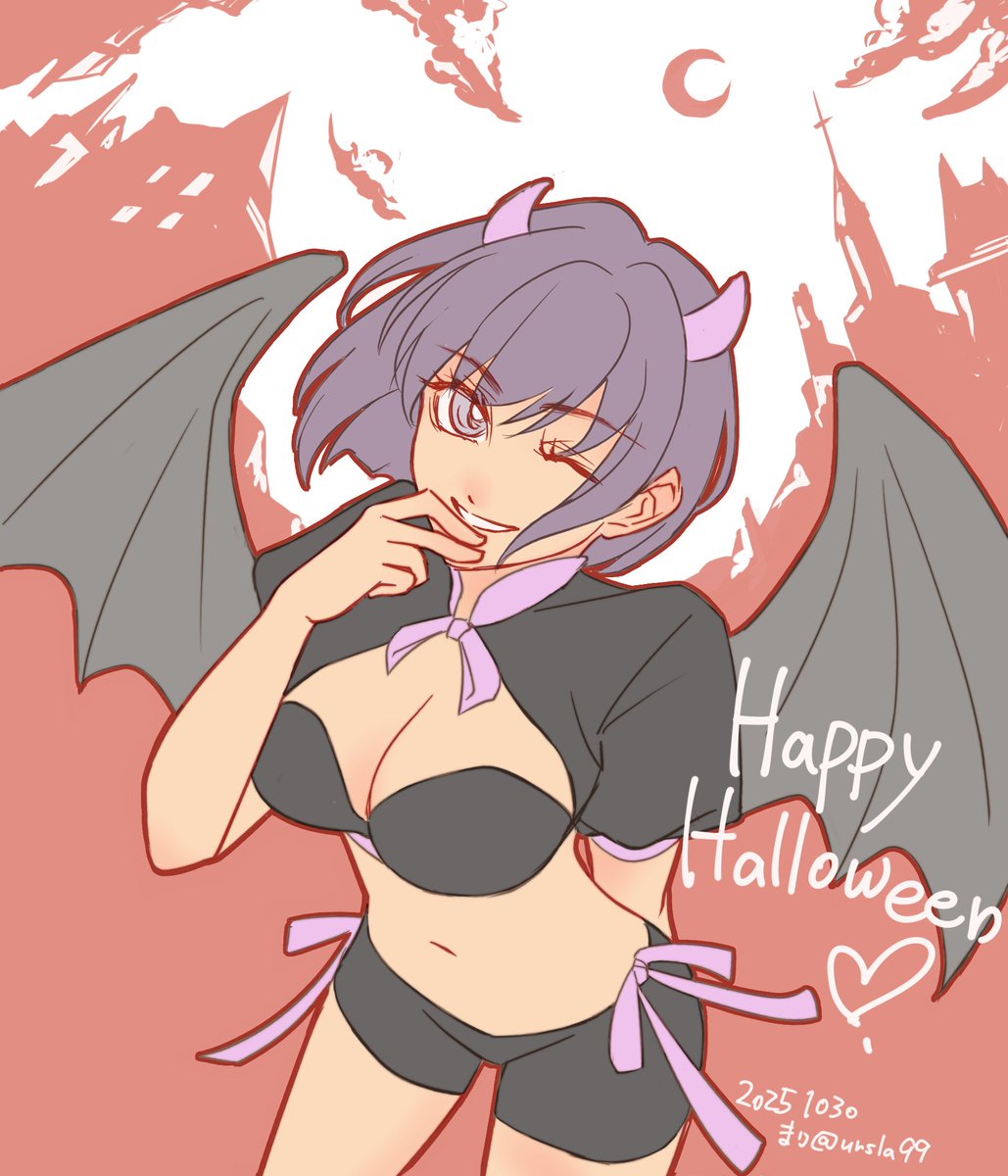ursla99's tweet image. Happy Halloween🎃✨️オルエンちゃんに小悪魔コスプレさせてみました!
