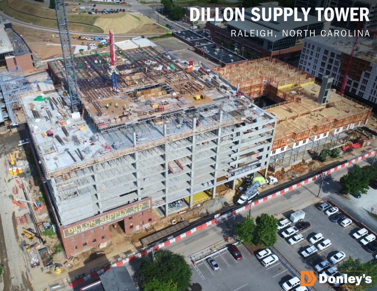 In October 2017, Donley’s North Carolina team finished working on the Dillon Supply Tower mixed-use development, the first of its kind in downtown Raleigh. Learn more about this and our other projects here: ow.ly/4HXM50Xj9MO

#ThrowbackThursday  #Donleys #ConcreteContractor