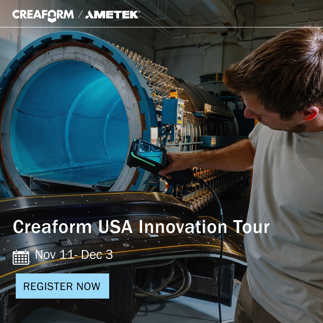 Innovation is hitting the road!  We're launching the USA Innovation Tour, a multi-city series of hands-on events where engineers and manufacturing professionals can experience our newest 3D scanning technologies up close. Find an event near you👉 ow.ly/ofTP50XiOOL