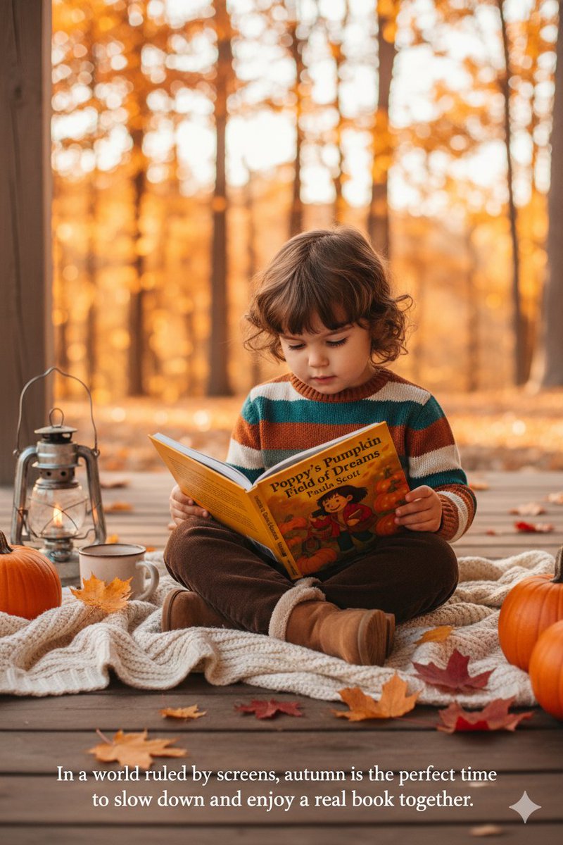 In a world ruled by screens, autumn is the perfect time to slow down &amp; enjoy a real book together.

Available worldwide on Amazon: lnkd.in/evTmXyTW

#childrensbook #kidsbooks #AutumnVibes #Autumn #Halloween #poppyspumpkinfieldofdreams #picturebook #NewRelease