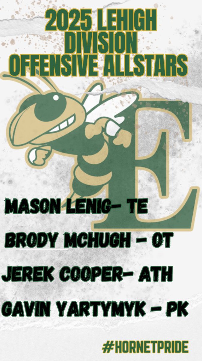 Congrats to all of our EPC and Lehigh County All-Stars! #hornetpride