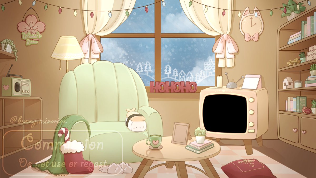 Background bundle for <a href="/wasabaedayo/">𝐖𝐚𝐬𝐚 🐱💚</a> 

A cosy little woomm~~🕯️✨
Which season is your favourite? I can only say hohoho~

☁️
☁️
☁️
☁️
#vgen #vgencomm #twitch #twitchscreen #chattingbackground #background #cosy #roomdesign #artmoots
